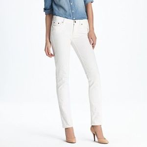 New with tags J. Crew Matchstick skinny jean in white, 29S stretch.